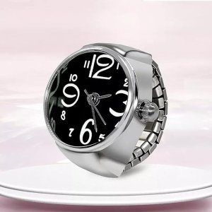 Fashion Frill Watch Design Ring For Women Stylish Stretchable Ring