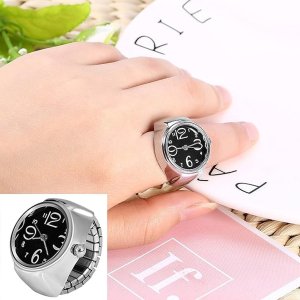 Fashion Frill Watch Design Ring For Women Stylish Stretchable Ring